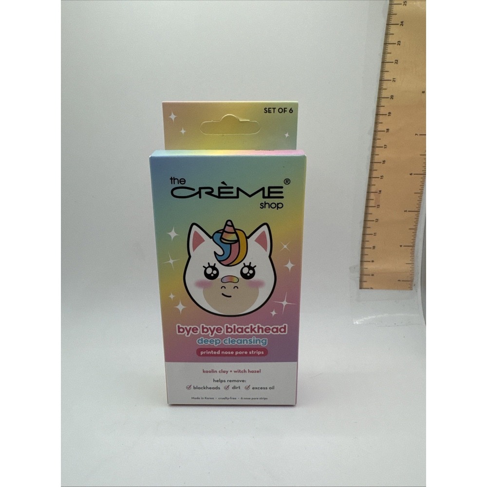 The Crème Shop Bye Bye Blackhead Deep Cleansing Printed Nose Pore Strips 6 Count